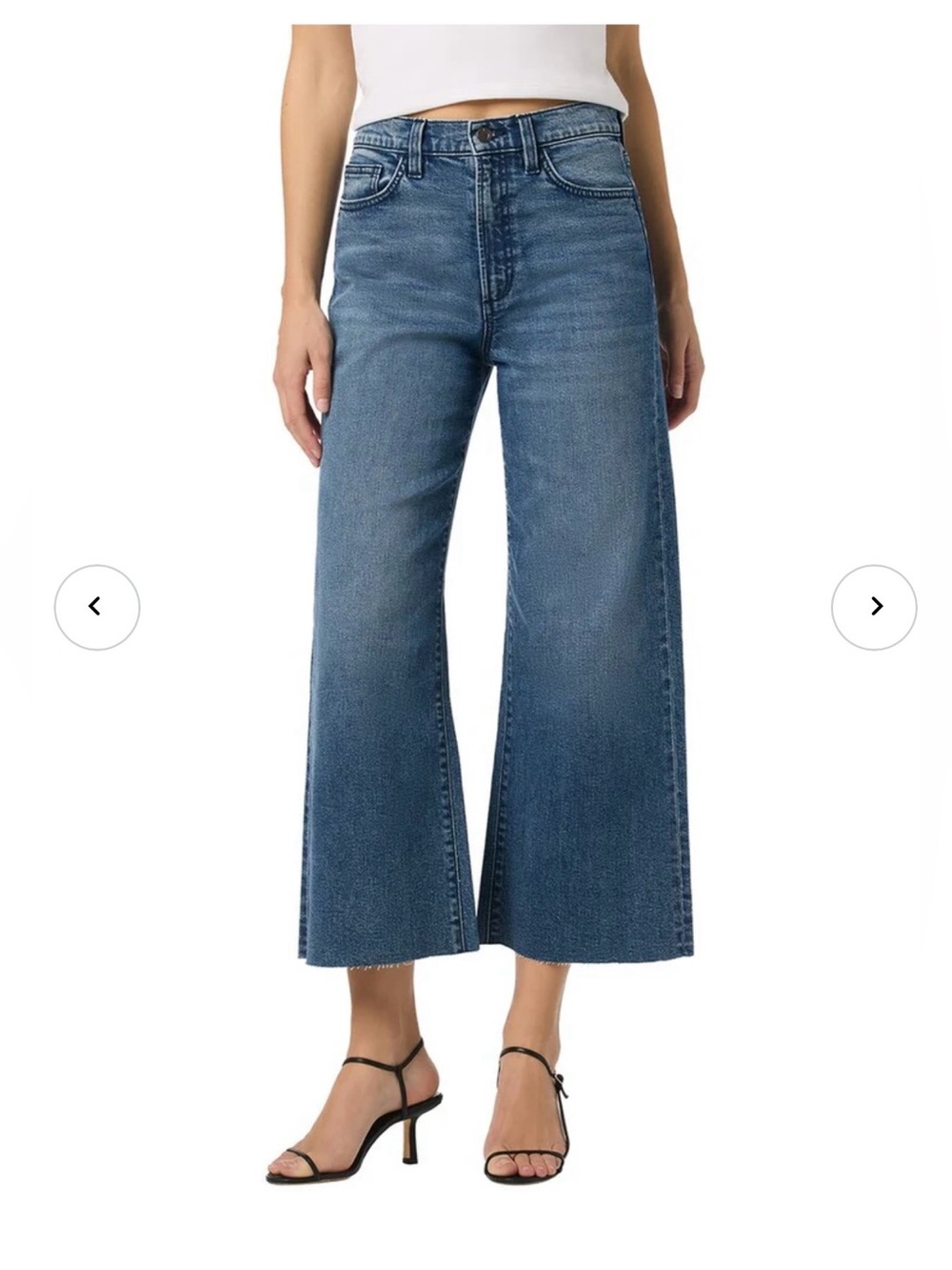 NWT! Joe's Jeans Wide-Leg Cropped Cut Hem Jeans in Bolivia, Size 27